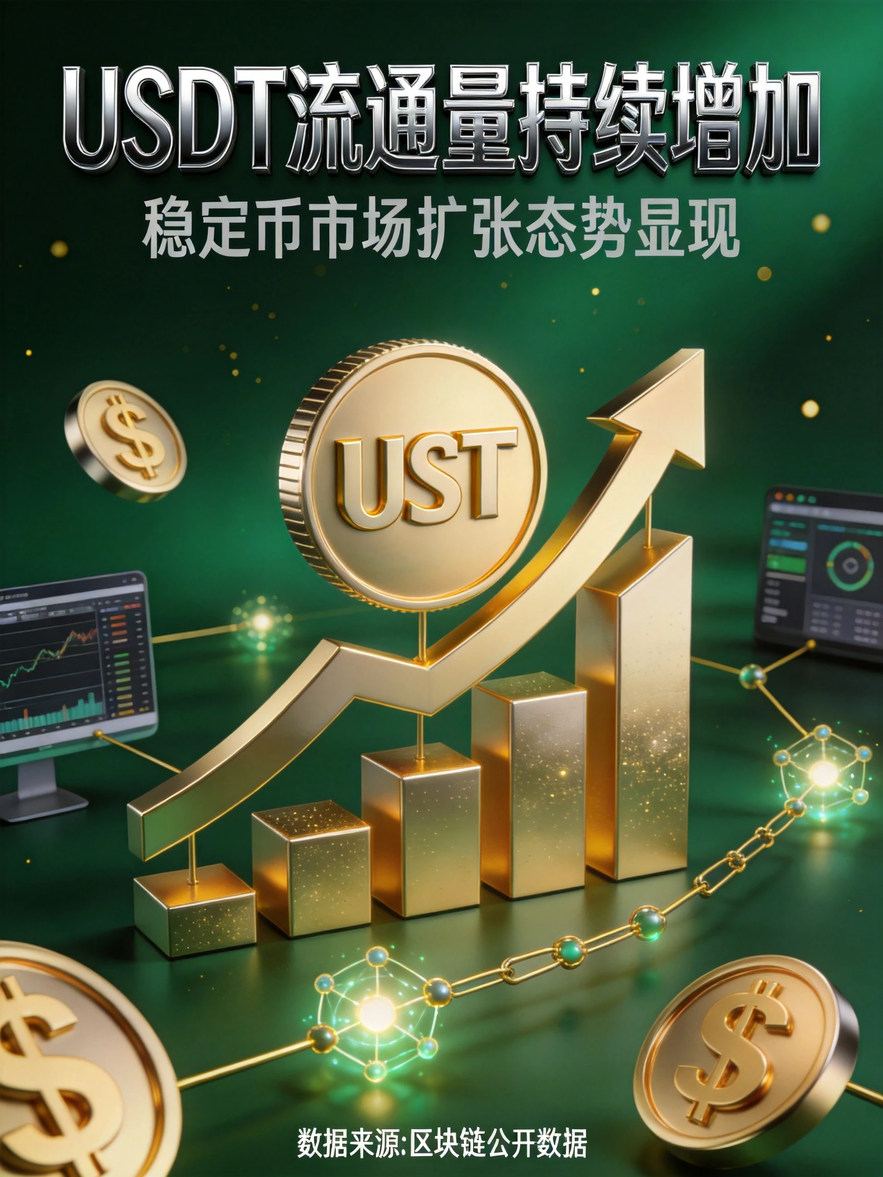 USDT流通量持续增加：稳定币扩张背后的市场信号